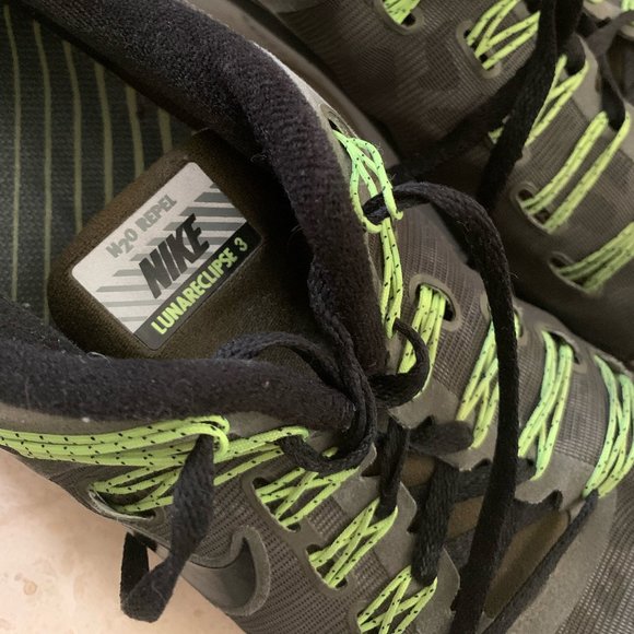 NIKE Lunar Eclipse 3 Shield Sneakers Size 10.5 green and black - Picture 9 of 10